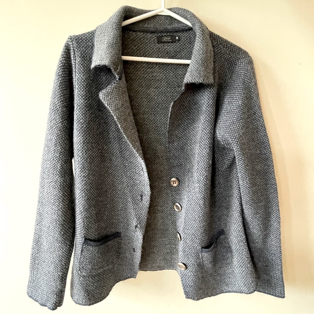 Italian Wool Sweater Blazer
